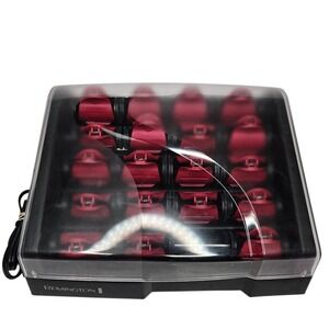 Remington TStudio Hot Rollers Curlers Heated Ceramic Clips Red H-9097 Tested